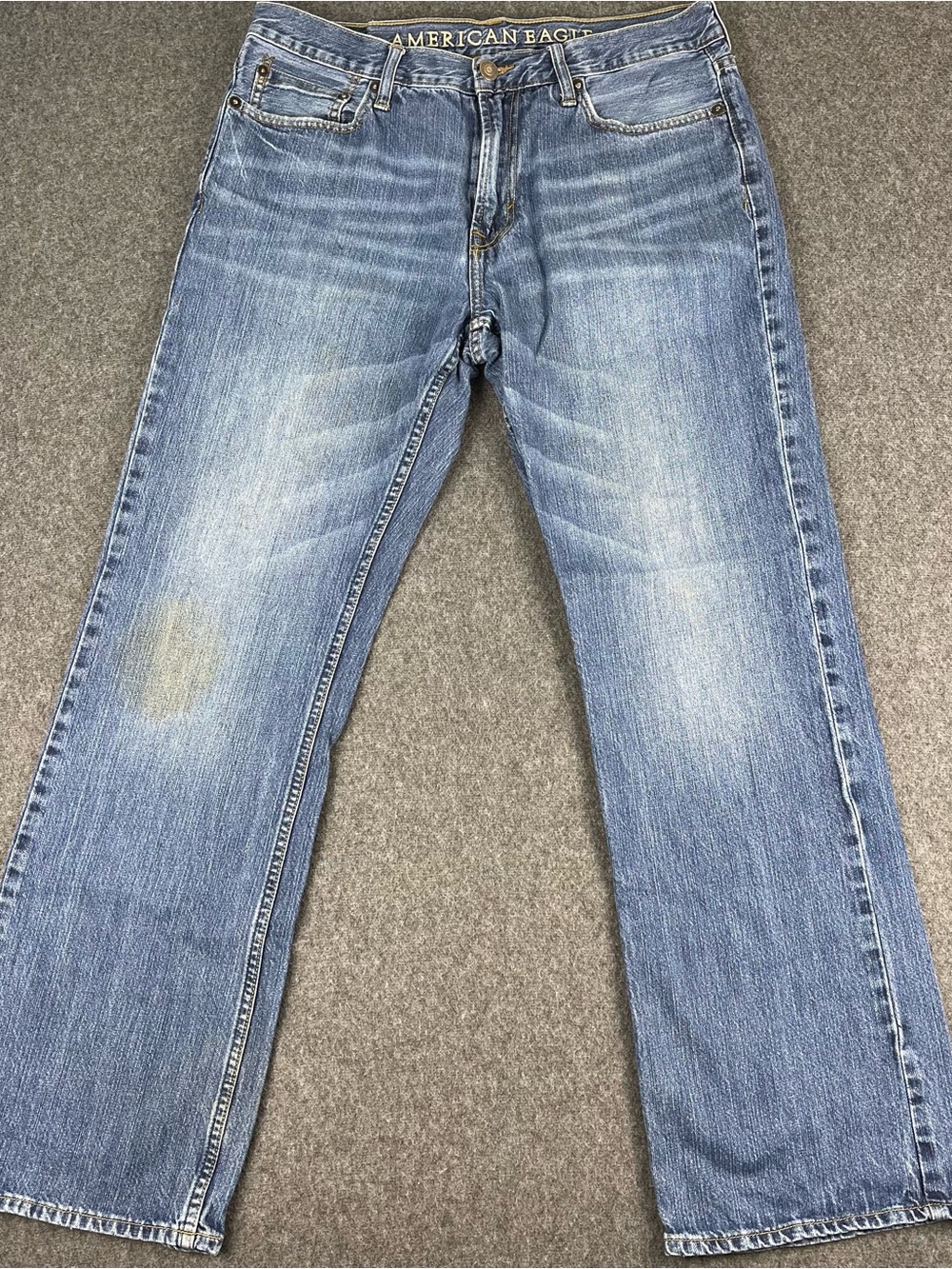 American Eagle Bootcut Jeans Mens 33x32 Distressed Medium Wash